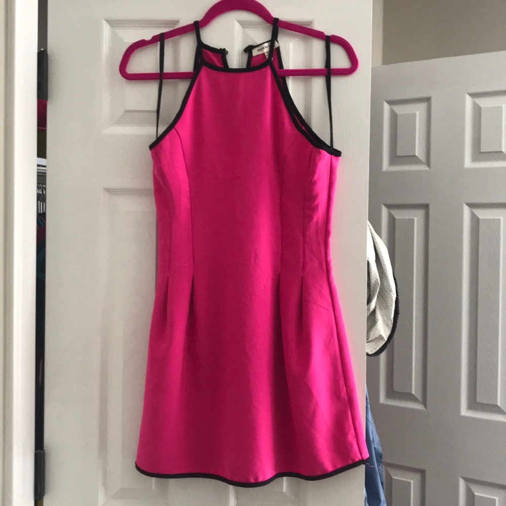 Hot pink mini dress